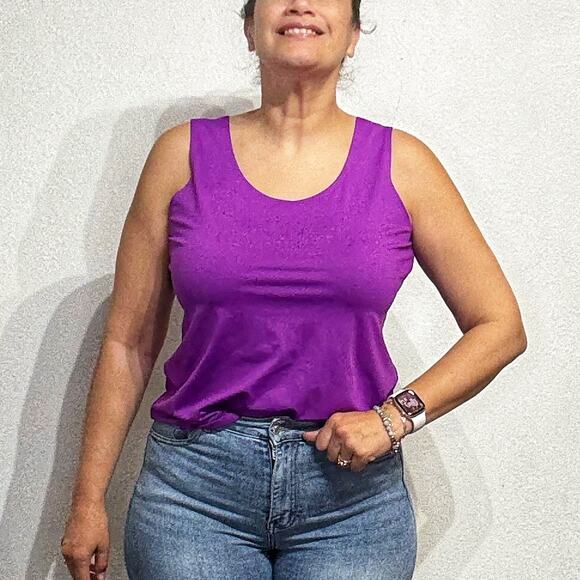 Chico's Purple Cami Sz 2 - Picture 1 of 12